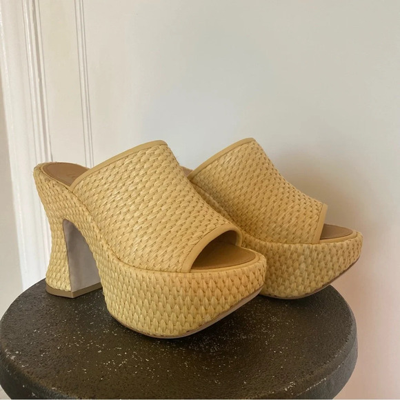 LOEWE x Paula's Ibiza Raffia platform mules - Picture 3 of 9